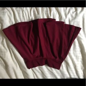 Short red skater skirt